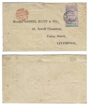 Sierra Leone 1897 Freetown Env Single Ltr Rate > Liverpool, England  Bearing 2