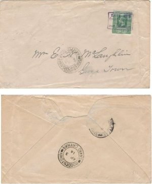 Cayman Islands 1914 Boddentown Internally > Georgetown Env Bearing