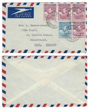Basutoland 1950 Maseru Env Airmail > England Bearing 9