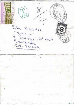 St Lucia 1971 Castries Local Delivery Short-Paid w/1