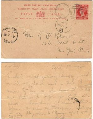 Bermuda 1894 Flatts 1d PC H&G9 w/ "BERMUDA R.O." cds in Black & duplex