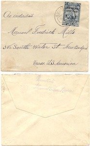 Cape Verde 1914 St Vincente > US Bearing 5c on 8a Timor Sc132 SCARCE