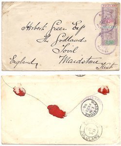 Zululand 1898 Hlabisa Env > England Bearing 1d,