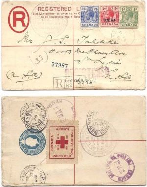 Grenada 1916 Sauteurs REG PSE H&G C4a Size G Uprated with 2