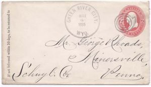 United States 1885 Green River City Wyoming (DPO 1868-87) 2