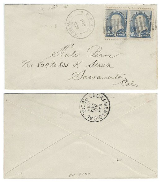 United States 1889 Separ New Mexico (Grant County) Env > Sacramento CA Bearing 1