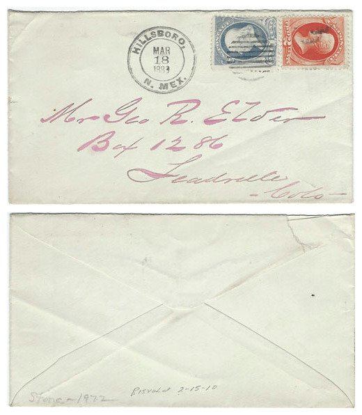 United States 1883 Hillsboro (Sierra County) Env > Leadville, CO Bearing 2