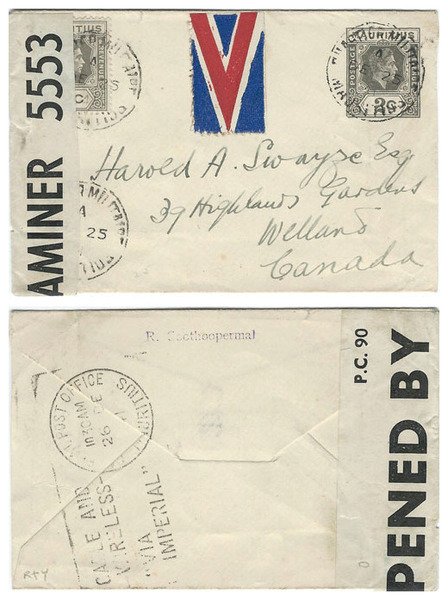 Mauritius 1941 Quartier Militaire 2