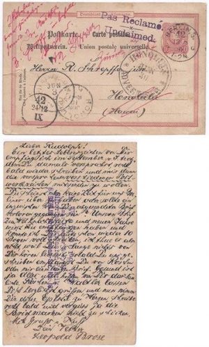 Hawaii 1887 Incoming 10pfg PC ex Germany > Honolulu via San Francisco Unclaimed w/ Unlisted "HONOLULU / ADVERTISED" Date-stamp; RARE