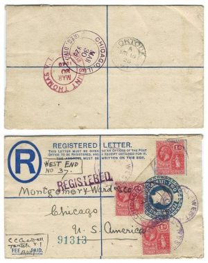 Virgin Islands 1926 West End 2d REG PSE Leeward Islands H&G C4 Size F > US Uprated 1d KGV (3); RARE & VERY FINE