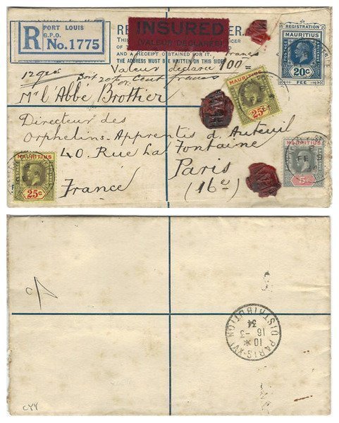 Mauritius 1934 Port Louis 20