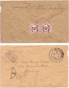 Malaya Under Japanese Occupation 1942 Kuala Lumpur Unpaid & Censored Env > Penang Bearing 8